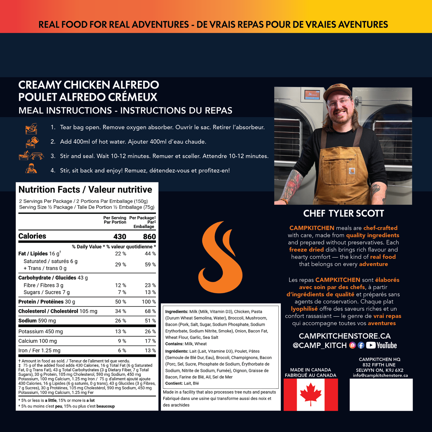 CREAMY CHICKEN ALFREDO